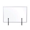 Protector Series Glass Aluminum Desktop Divider, 40.9 x 0.16 x 27.6, Clear