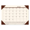 EcoTones Recycled Academic Desk Pad Calendar, 18.5 x 13, Cream Sheets, Brown Corners, 12-Month (Aug to July): 2024 to 2025