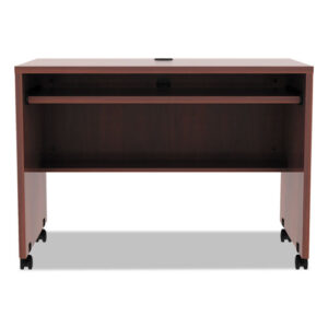 Alera Valencia Series Mobile Workstation Desk, 41.38" x 23.63" x 30", Medium Cherry