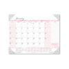 Recycled Monthly Desk Pad Calendar, Breast Cancer Awareness Artwork, 22 x 17, Black Binding/Corners,12-Month (Jan-Dec): 2025