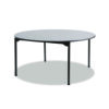 Maxx Legroom Wood Folding Table, Round, 60" x 29.5", Gray/Charcoal