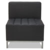 Alera QUB Series Armless L Sectional, Center Seat, 26.38" x 26.38" x 30.5", Black