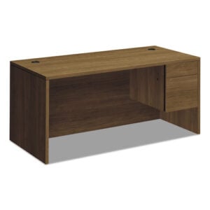 10500 Series "L" Workstation Right Pedestal Desk with 3/4 Height Pedestal, 66" x 30" x 29.5", Pinnacle