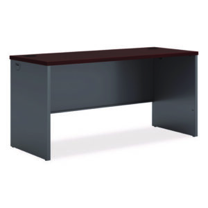 38000 Series Desk Shell, 60w x 24d x 29.5h, Mahogany/Charcoal