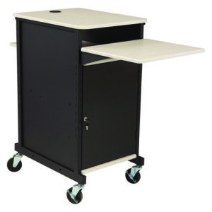 Jumbo Presentation Cart, 21 x 33 x 40, Ivory/Black