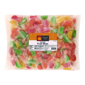 Assorted Fruit Slices, Individually Wrapped, 3.4 lb Bag, 125 Pieces/Bag