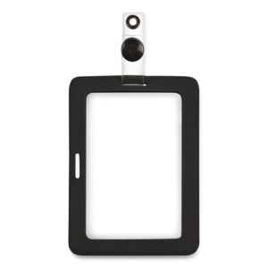 MyID Badge Holder, Vertical/Horizontal, 3 5/8 x 2 1/4, Black, 1/ea