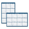 Recycled Yearly Reversible Wall Calendar Non-Laminated, 24 x 37, White/Blue Sheets, 12-Month (Jan to Dec): 2025