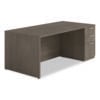 Alera Seville Series Single Pedestal Desk, Right Pedestal, 72" x 36" x 29", Walnut