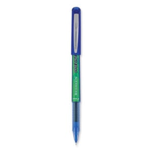 Precise V5 BeGreen Rollerball Pen, Stick, Extra-Fine 0.5 mm, Blue Ink, Blue Barrel, Dozen