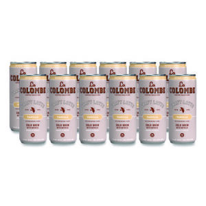 Cold Brew Draft Latte, Vanilla, 9 oz Can, 12/Carton