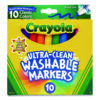 Ultra-Clean Washable Markers, Broad Bullet Tip, Assorted Colors, 10/Pack