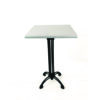 Topalit Tables, Square, 32 x 32 x 42, Brushed Silver Top, Black Aluminum Base/Legs