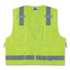 GloWear 8250Z Class 2 Surveyors Zipper Vest, Polyester, 4X-Large/5X-Large, Lime