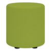 Learn Cylinder Vinyl Ottoman, 15" x 15" x 18", Green