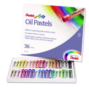 Oil Pastel Set With Carrying Case, 36 Assorted Colors, 0.38 dia x 2.38", 36/Pack