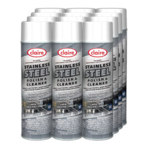 Stainless Steel Polish and Cleaner, Lemon Scent, 15 oz Aerosol Spray