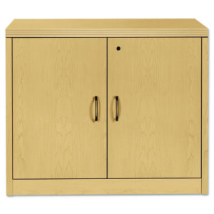 Valido Series Storage Cabinet w/Doors, 36w x 20d x 29.5h, Natural Maple