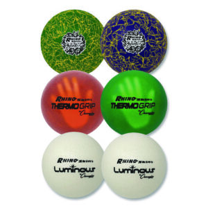 Rhino Skin Variety Dodgeball Set, 6.3" Diameter, Luminous/Spider/ThermoGrip, 6/Set
