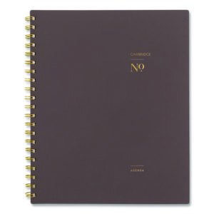 Workstyle Weekly/Monthly Planner, 11 x 9.38, Brown/Gold Cover, 12-Month (Jan to Dec): 2025