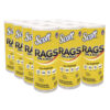 Rags On A Roll, 1-Ply, 9.4 x 11, White, 60/Roll, 12 Rolls/Carton