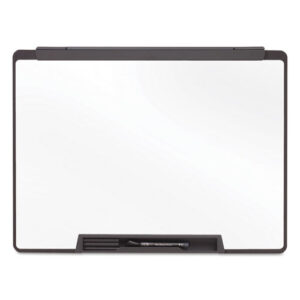 Motion Portable Dry Erase Marker Board, 36" x 24", White Surface, Black Plastic Frame