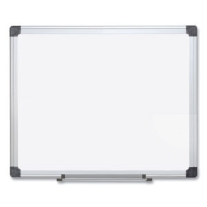 Porcelain Value Dry Erase Board, 48" x 96", White Surface, Satin Aluminum Frame