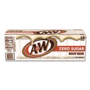 Zero Sugar Root Beer, Vanilla, 12 oz Can, 24/Carton
