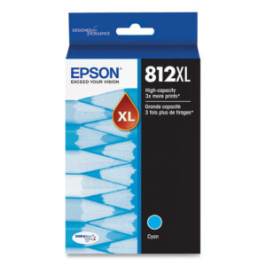 T812XL220-S (T812XL) DURABrite Ultra High-Yield Ink, 1,100 Page-Yield, Cyan