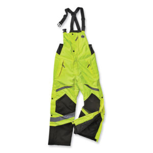 GloWear 8928 Class E Hi-Vis Insulated Bibs, X-Large, Lime