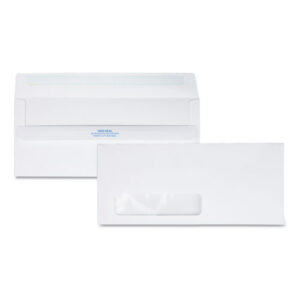 Redi-Seal Envelope, Address Window, #10, Commercial Flap, Redi-Seal Adhesive Closure, 4.13 x 9.5, White, 500/Box