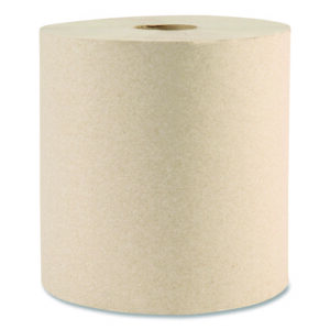 Boardwalk Green Xtra Roll Towels, 1-Ply, 8" x 800 ft, Natural, 6 Rolls/Carton, 55 Cartons/Pallet