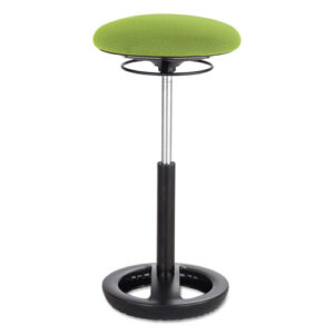 Twixt Extended-Height Ergonomic Chair, Supports 250 lb, 22" to 32" Seat Height, Green Seat, Black Base