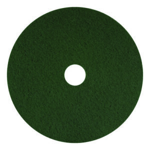 Scrubbing Pads, 13", Green, 5/Carton