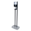 ES6 Hand Sanitizer Floor Stand with Dispenser, 1,200 mL, 13.5 x 5 x 28.5, Graphite/Silver