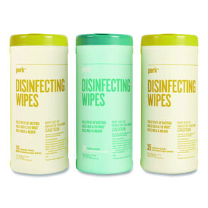 Disinfecting Wipes, 7 x 8, Fresh/Lemon, White, 35 Wipes/Canister, 3 Canisters/Pack