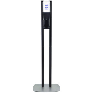 ES10 Dispenser Floor Stand with Automatic Hand Sanitizer Dispenser, 15.56 x 11.75 x 51.82, Graphite