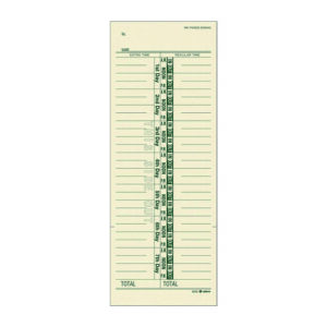 Time Cards for Acroprint, Amano and Lathem Time Clocks, One-Sided, 3.38" x 9", 200/Pack