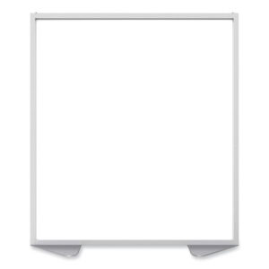 Floor Partition with Aluminum Frame, 48.06 x 2.04 x 53.86, White