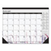 Recycled Desk Pad Calendar, Wild Flowers Artwork, 18.5 x 13, White Sheets, Black Binding/Corners,12-Month (Jan-Dec): 2025