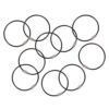 Arsenal 5719 Wire Cable Key Ring, 1.88" dia, Iron, Black, 10/Pack