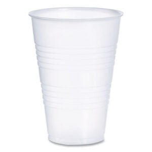 High-Impact Polystyrene Cold Cups, 14 oz, Plastic, Translucent, 50/Sleeve. 20 Sleeves/Carton