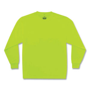 GloWear 8091 Non-Certified Hi-Vis Long Sleeve Shirt, 5X-Large, Lime