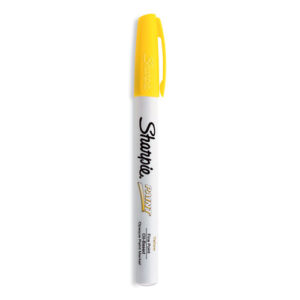 Permanent Paint Marker, Fine Bullet Tip, Yellow