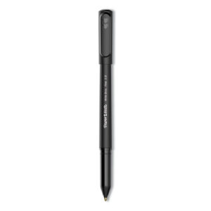 Write Bros. Ballpoint Pen, Stick, Fine 0.8 mm, Black Ink, Black Barrel, Dozen