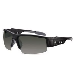 Skullerz DAGR Anti-Scratch and Enhanced Anti-Fog Safety Glasses, Black Nylon Impact Frame, Smoke Polycarbonate Lens