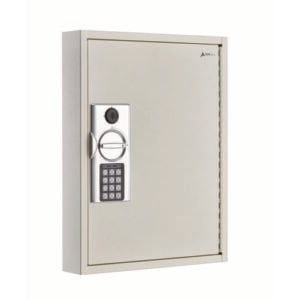 Steel Digital Lock Key Cabinet, 60-Key, 13 x 2.6 x 17, Stainless Steel 304, White