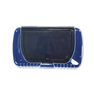 Pencil Case, 2 Compartments, 9.13" x 5.7" x 2.5", Black