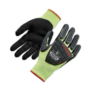 ProFlex 7141 ANSI A4 DIR Nitrile-Coated CR Gloves, Lime, 2X-Large, 72 Pairs/Pack