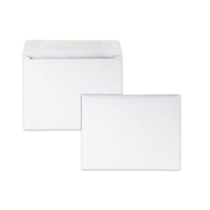 Open-Side Booklet Envelope, #10 1/2, Hub Flap, Gummed Closure, 9 x 12, White, 100/Box